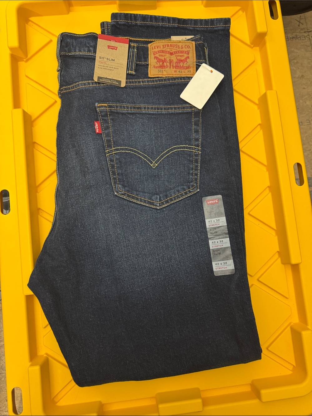 Levi's Men's 511 Slim Dark Indigo Jeans 42x 32